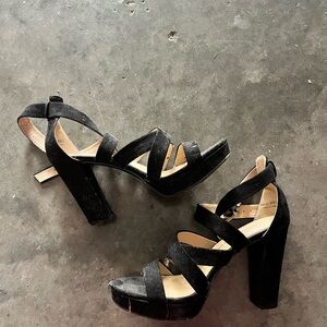 Chinese Laundry Black Block Heel Sandals